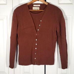 Brown Rust Sweater Set